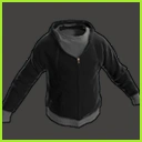 Zwart shirt met lange mouwen, ontworpen voor dagelijks gebruik of tactische toepassingen.